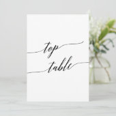 Élégant noir 5x7 Printable Numéro de table supérie (Debout devant)