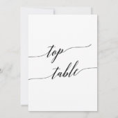 Élégant noir 5x7 Printable Numéro de table supérie (Dos)