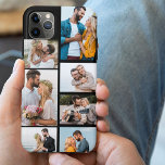Élégant noir 7 photo Collage<br><div class="desc">coque iphone customisé avec collage multi photo et arrière - plan noir élégant. Le modèle photo est configuré pour vous permettre d'ajouter vos photos, en travaillant dans le sens des aiguilles d'une montre en haut à droite. Le montage photo utilise des formats paysage et portrait pour vous offrir une variété...</div>
