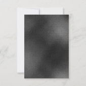 ÉLÉGANT NOIR AQUA EMBOSSÉ FLEUR PERSONNALISÉE RSVP (Dos)