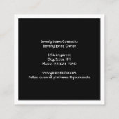 Élégant noir avec Carte de visite frontière blanc (Dos)