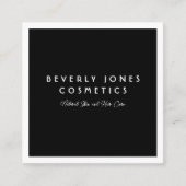 Élégant noir avec Carte de visite frontière blanc (Devant)