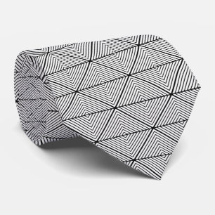 élégant noir blanc art déco motif cravate 