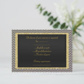 ELEGANT noir blanc Chevron RSVP (Debout devant)