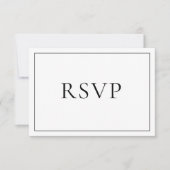 Élégant noir & blanc classique Script RSVP (Devant)