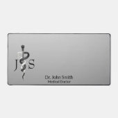 Elégant noir blanc Classy Noble Médicale Asclepius (Recto)