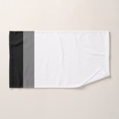 Élégant noir blanc Gris Gris Gris Script Monogramm (Serviette à main)