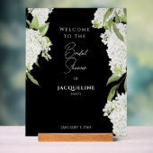Elégant Noir Blanc Hydrangeas Douche Bienvenue (Neutre)