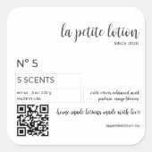 Elégant noir & blanc moderne étiquette bouteille c (Devant)