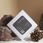 Elégant noir & blanc moderne étiquette bouteille c