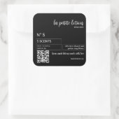 Elégant noir & blanc moderne étiquette bouteille c (Sac)