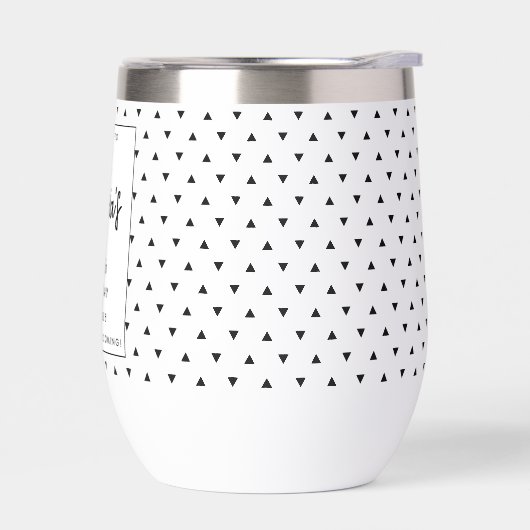 Élégant noir & blanc moderne Script de nom personn (Gauche)