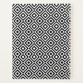 Élégant noir & blanc motif Monogrammé moderne (Dos)