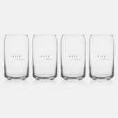 Élégant Noir Blanc Signature Monogramme (Dos)