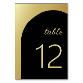 Elégant noir brillant Mariage or Numéro de table (Par défaut)