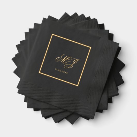 Élégant Noir Calligraphie Mariage de script (Insitu (empilé))