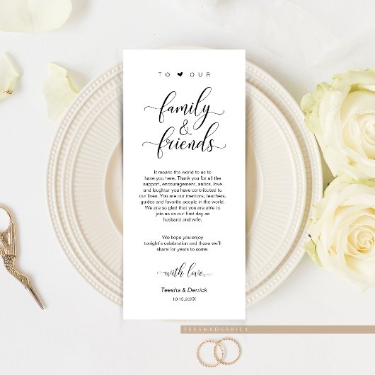 Élégant noir classe, Carte de remerciements de rég