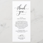 Élégant noir classe, Carte de remerciements de rég (Devant)