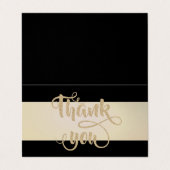 Élégant noir de bande, Carte de remerciements de b (Extérieur déplié)