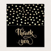 Élégant noir de bande, Carte de remerciements de p (Extérieur déplié)