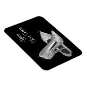 Elégant noir et argent haute talon Magnets de chau (Côté Droit)