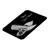 Elégant noir et argent haute talon Magnets de chau (Côté Gauche)