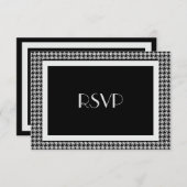 Elégant noir et argent RSVP (Devant / Derrière)