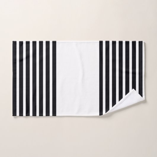 Élégant noir et blanc (Serviette à main)