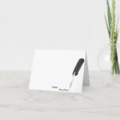 Elégant noir et blanc Damask Carte de remerciement (Dos)