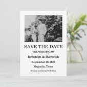 Élégant noir et blanc Enregistrer le Carte photo d (Debout devant)