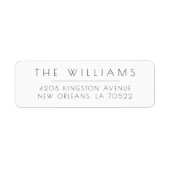 Élégant noir et blanc étiquettes d'adresse de reto (Devant)