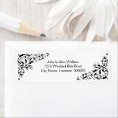 Élégant noir et blanc Étiquettes personnalisables (En situation)