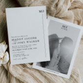 Elégant noir et blanc Faire-part de mariage MADDY