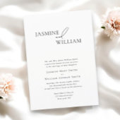 Elégant noir et blanc Faire-part de mariage modern