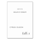 Elégant Noir et Blanc Mariage Carte du lieu (Par défaut)