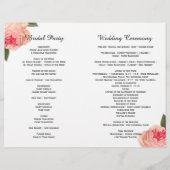 Élégant Noir et Blanc Stripes Programmes de mariag (Dos)