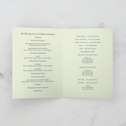 Élégant Noir et ivoire Modèle du programme de mari (Intérieur)