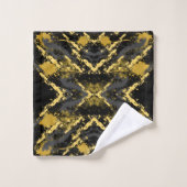 Élégant noir et or (Gant de toilette)