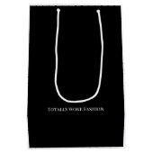 Elégant Noir Et Or Mariage Favoriser Sac Cadeau (Dos)