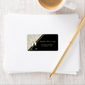 Élégant noir, Étiquette Mariage damassé (En situation)