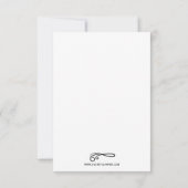 Élégant noir - Faire-part de 3x5 (Dos)