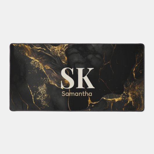 Élégant noir faux parties scintillant en marbre de (Recto)