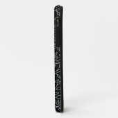 Élégant noir fleurs blanches iPhone 5 Coque (Dos/Gauche)