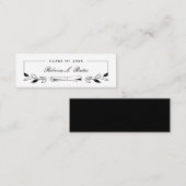 Élégant Noir Graduate Nom Cartes Insertion Cartes (Devant / Derrière)