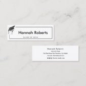 Élégant Noir Graduate Nom Cartes Insertion Cartes (Devant / Derrière)