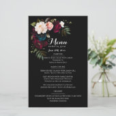 Élégant noir Mariage menu Modèle (Debout devant)