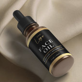 Élégant Noir Or Cosmétique Étiquette de bouteille 