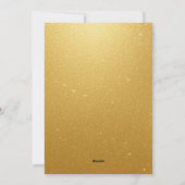 Élégant Noir & Or Grand Invitation d'ouverture (Dos)