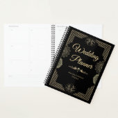 élégant noir or luxe mariage chic (Devant avec enveloppe)