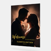 Elégant noir & or photo mariage romantique (Angle)